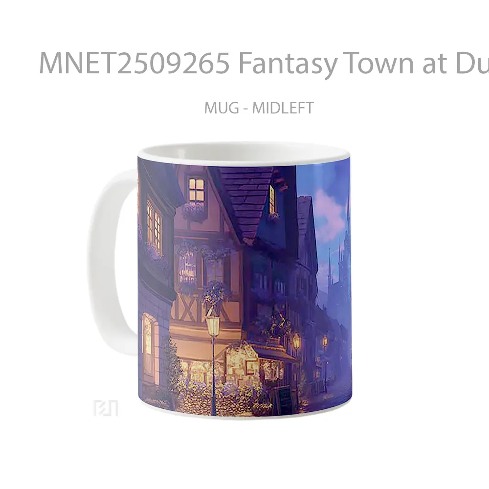 Fantasy Town At Dusk Mug MNET2509265 - All-side / Desain