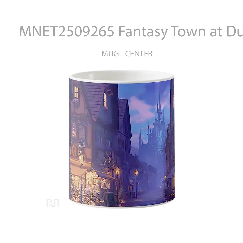 Fantasy Town At Dusk Mug MNET2509265 - All-side / Desain