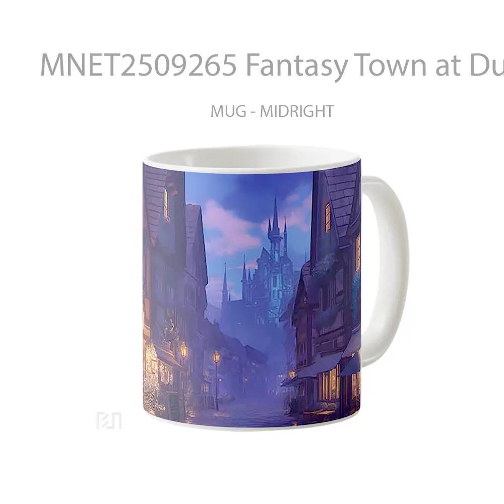 Fantasy Town At Dusk Mug MNET2509265 - All-side / Desain