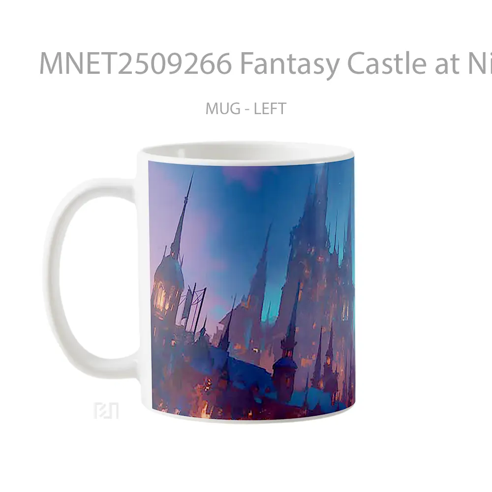 Fantasy Castle At Night Mug MNET2509266 - All-side / Desain
