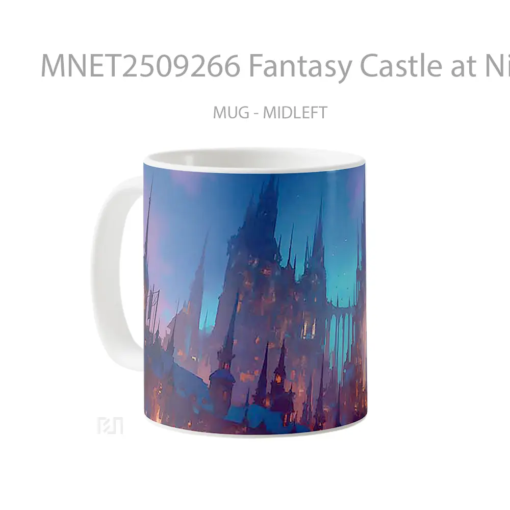 Fantasy Castle At Night Mug MNET2509266 - All-side / Desain
