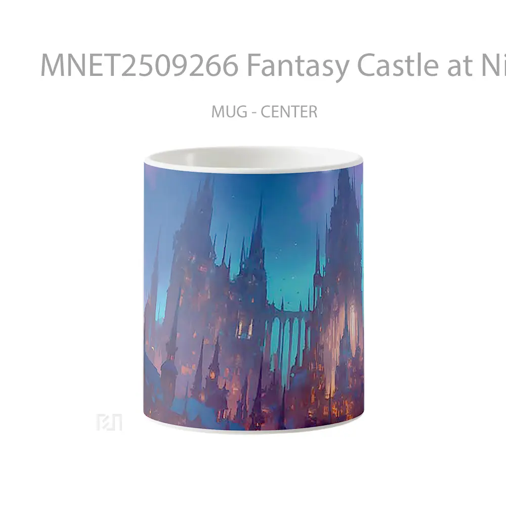 Fantasy Castle At Night Mug MNET2509266 - All-side / Desain