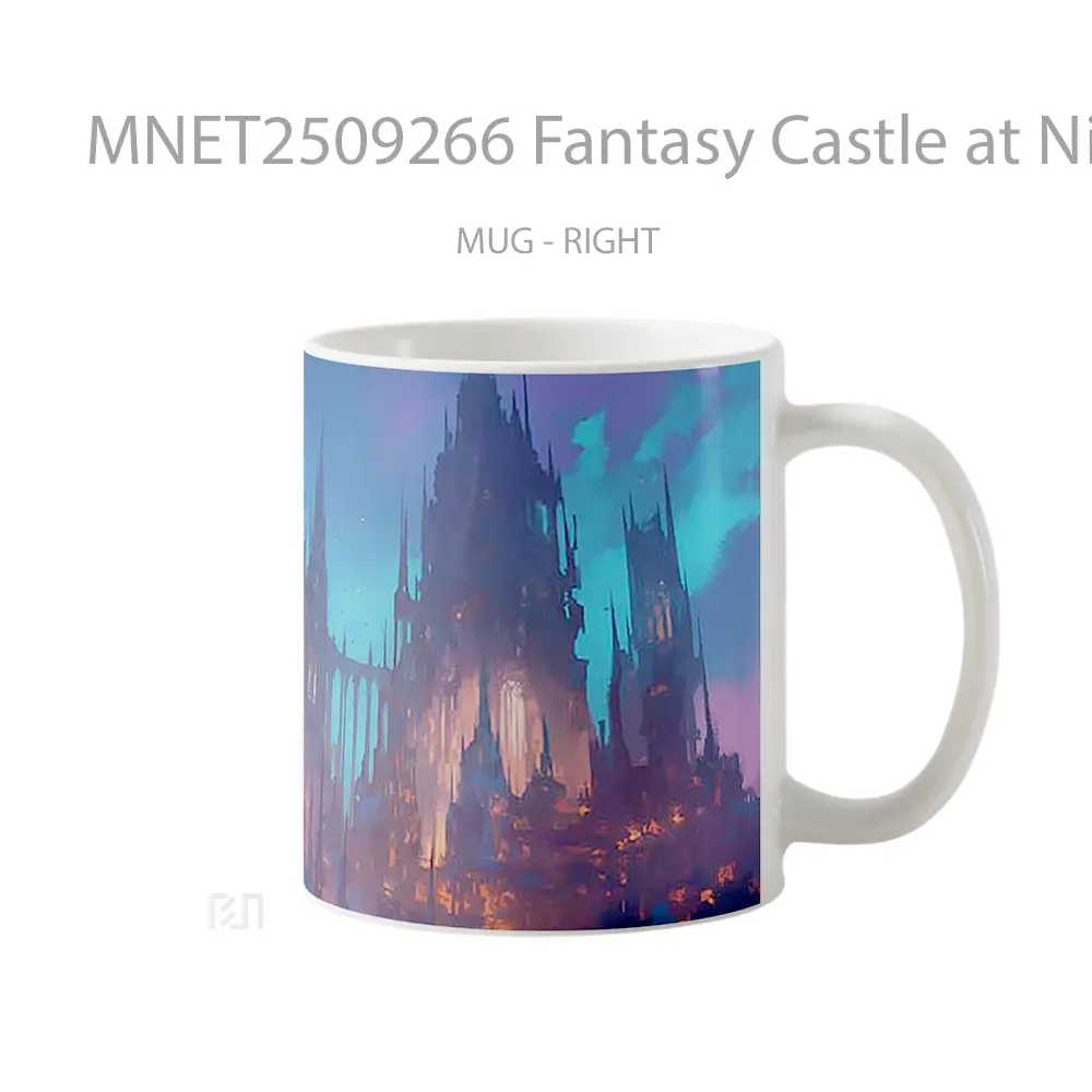 Fantasy Castle At Night Mug MNET2509266