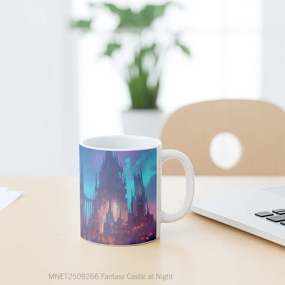 Fantasy Castle At Night Mug MNET2509266 - All-side / Desain