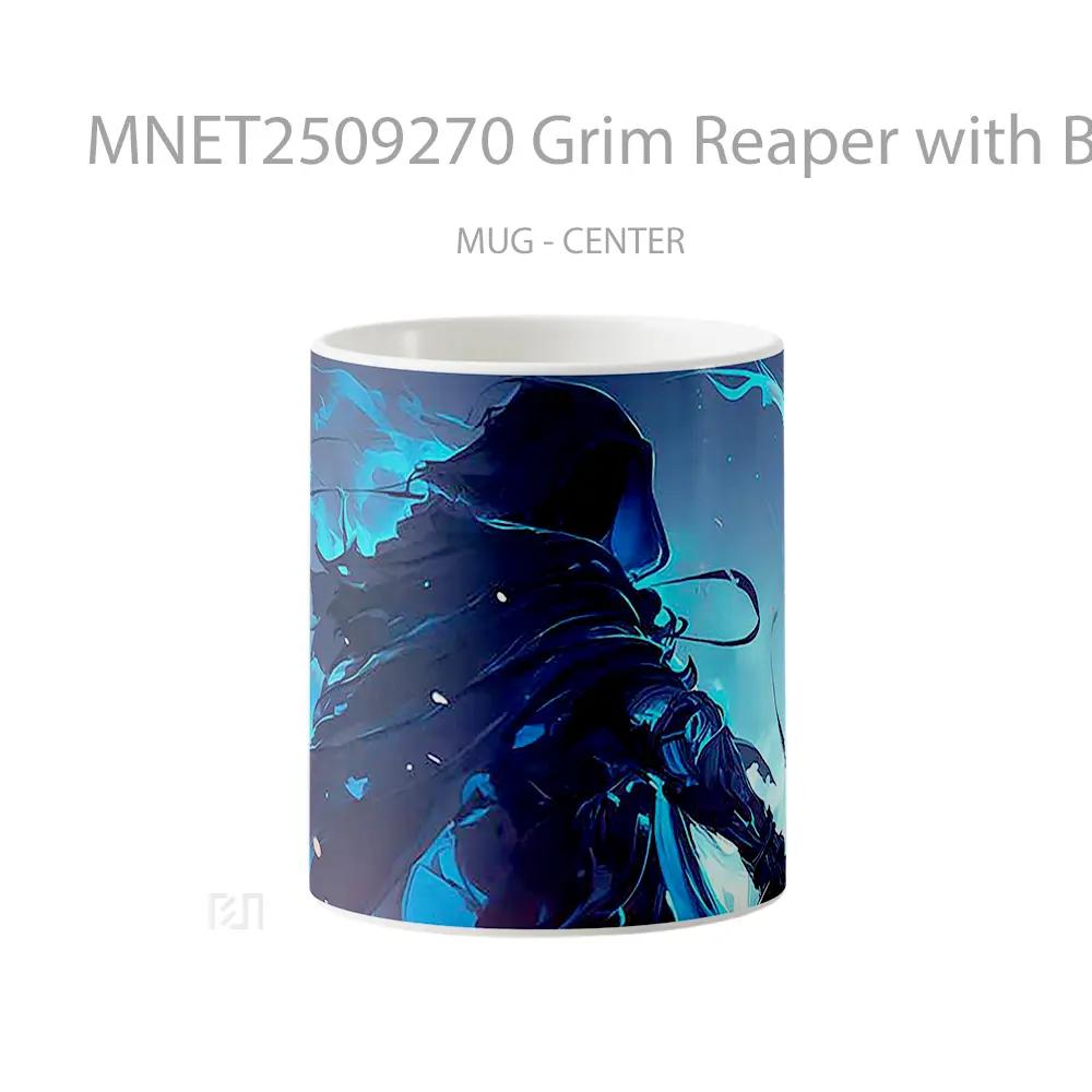 Grim Reaper With Blue Scythe Mug MNET2509270 - All-side / Desain