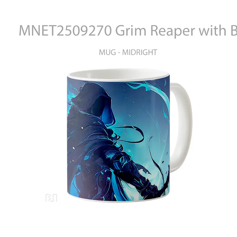 Grim Reaper With Blue Scythe Mug MNET2509270 - All-side / Desain