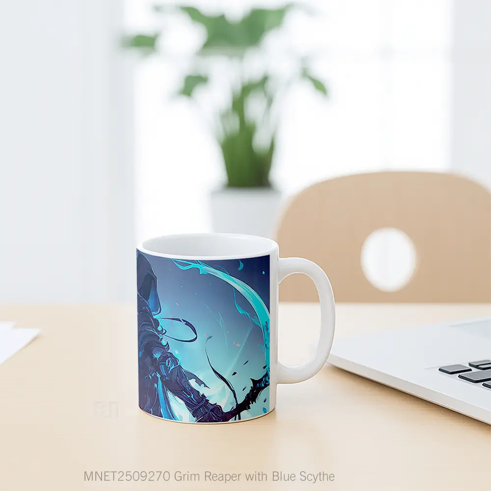Grim Reaper With Blue Scythe Mug MNET2509270 - All-side / Desain