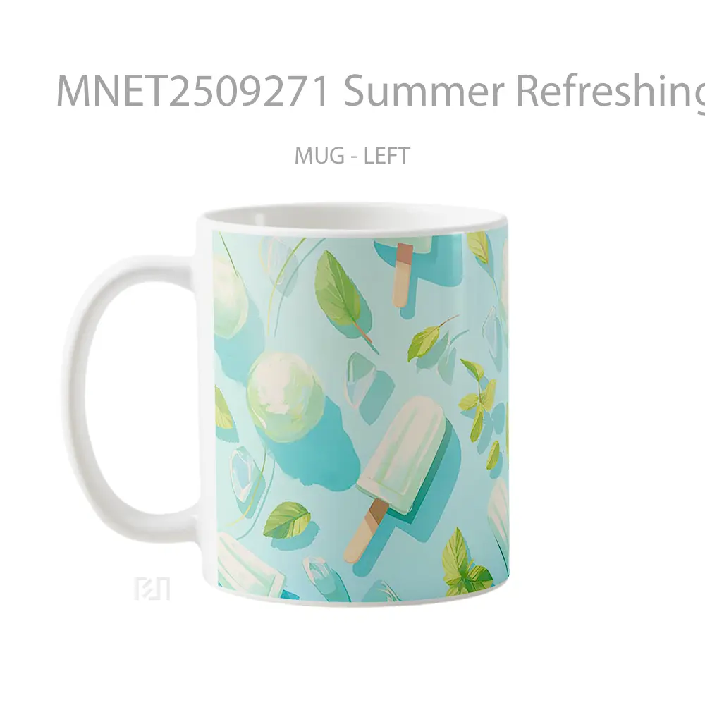 Summer Refreshing Popsicle Pattern Mug MNET2509271 - All-side / Desain