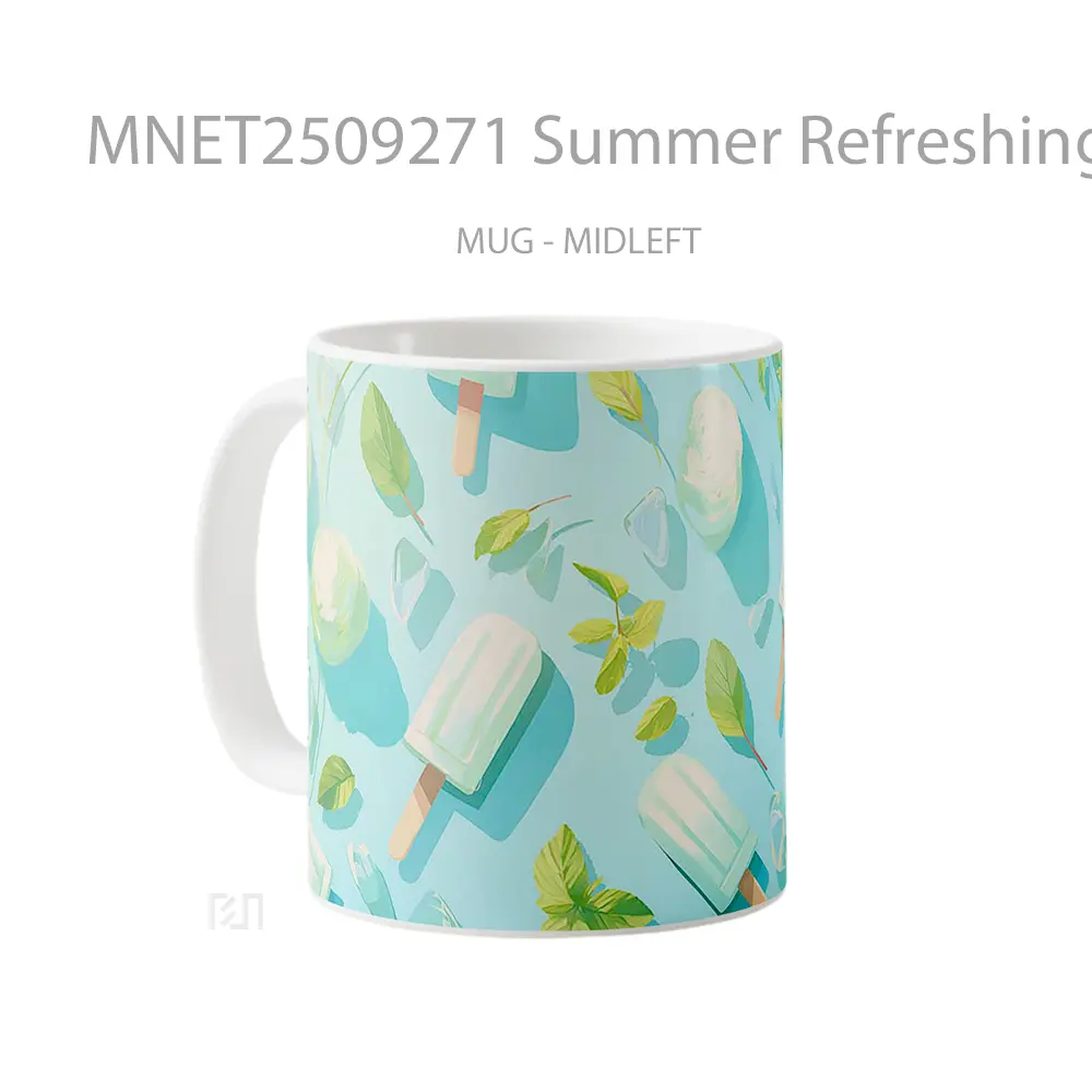 Summer Refreshing Popsicle Pattern Mug MNET2509271 - All-side / Desain