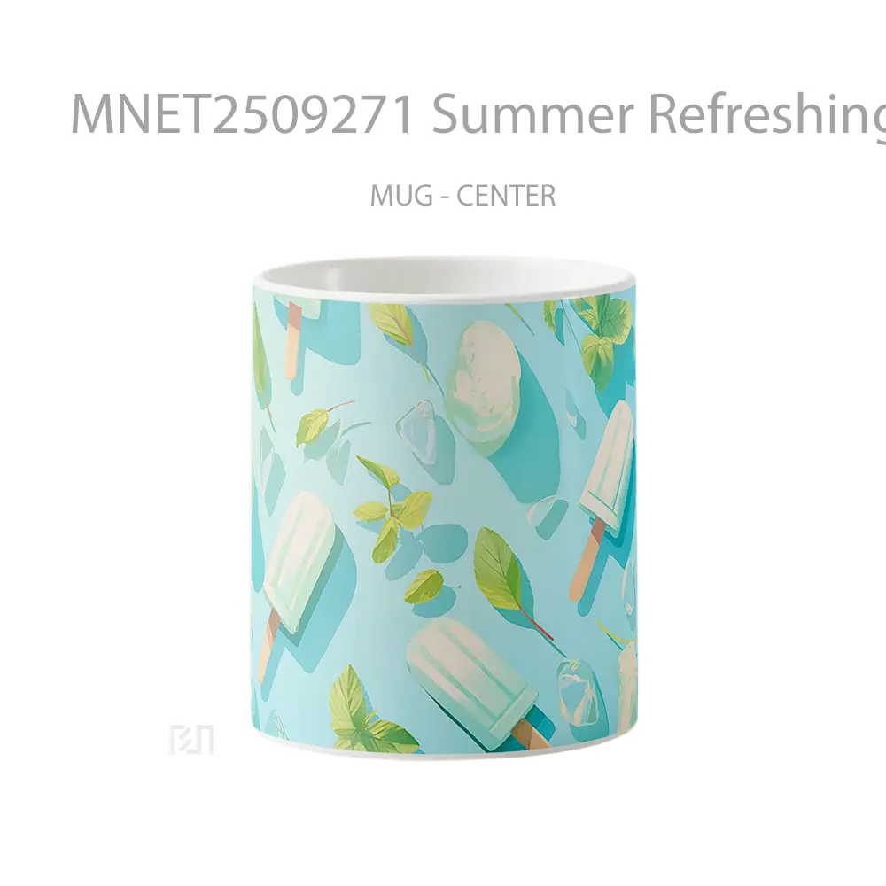 Summer Refreshing Popsicle Pattern Mug MNET2509271 - All-side / Desain