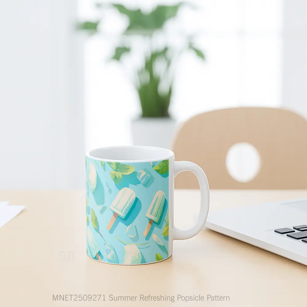 Summer Refreshing Popsicle Pattern Mug MNET2509271 - All-side / Desain