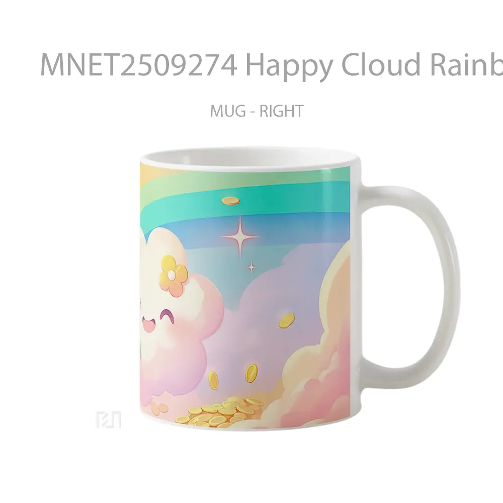 Happy Cloud Rainbow Pot Of Gold Cute Mug MNET2509274