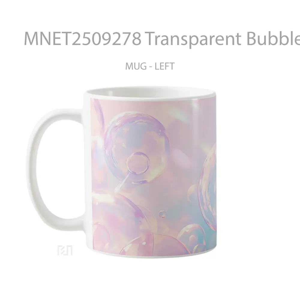 Transparent Bubbles With Rainbow Colors Mug MNET2509278 - All-side / Desain
