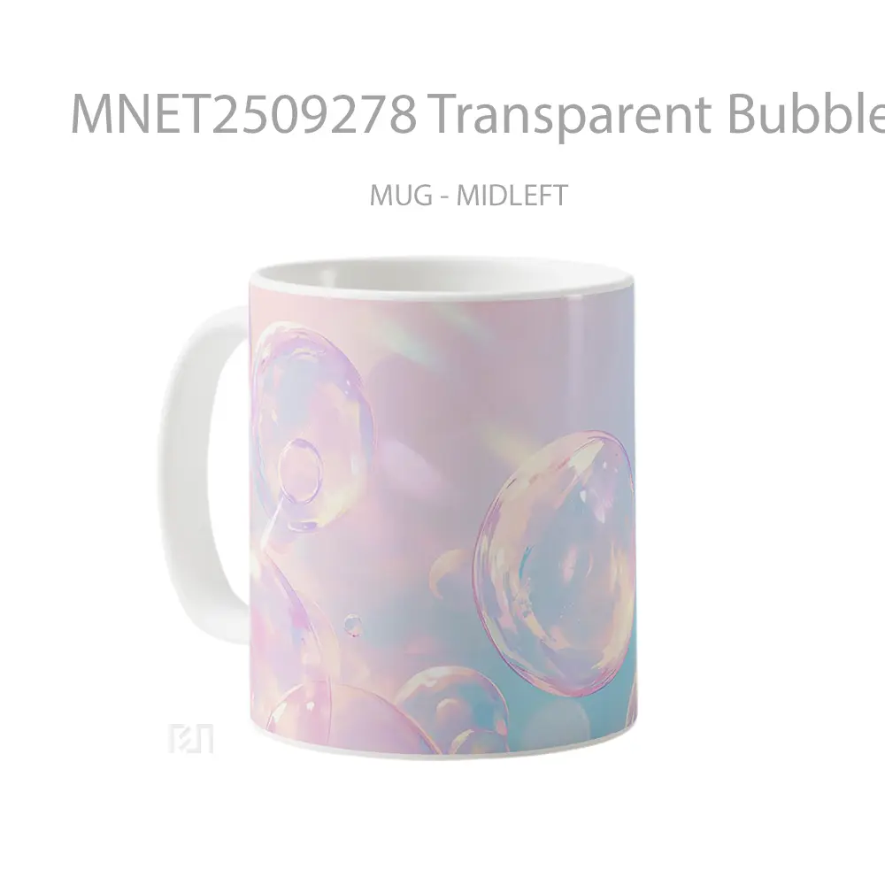 Transparent Bubbles With Rainbow Colors Mug MNET2509278 - All-side / Desain
