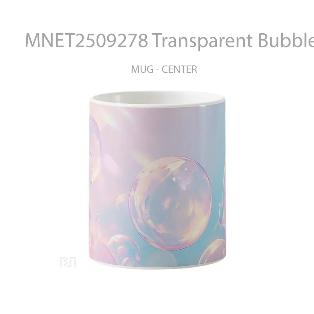 Transparent Bubbles With Rainbow Colors Mug MNET2509278 - All-side / Desain