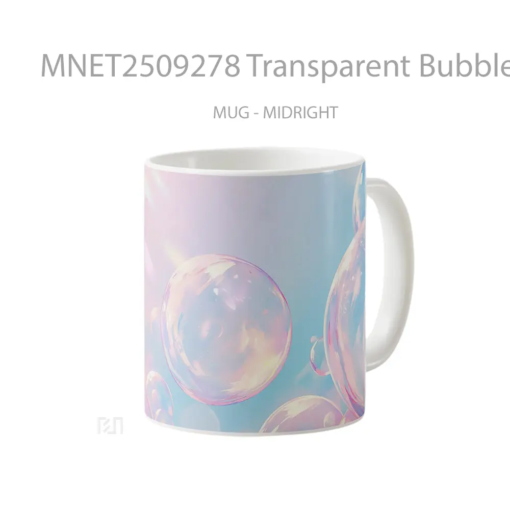 Transparent Bubbles With Rainbow Colors Mug MNET2509278 - All-side / Desain