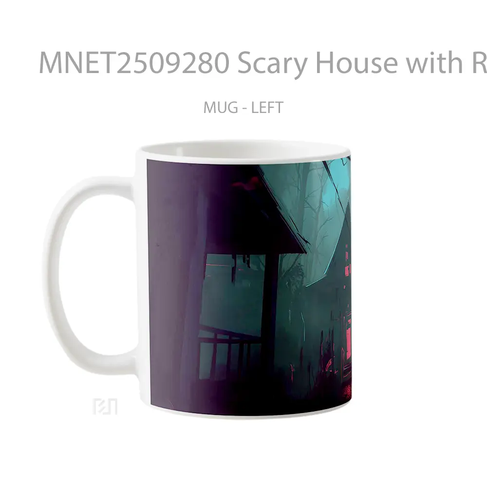 Scary House With Red Light Mug MNET2509280 - All-side / Desain