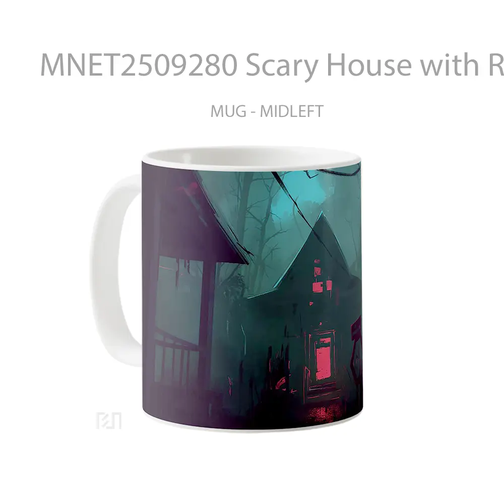 Scary House With Red Light Mug MNET2509280 - All-side / Desain