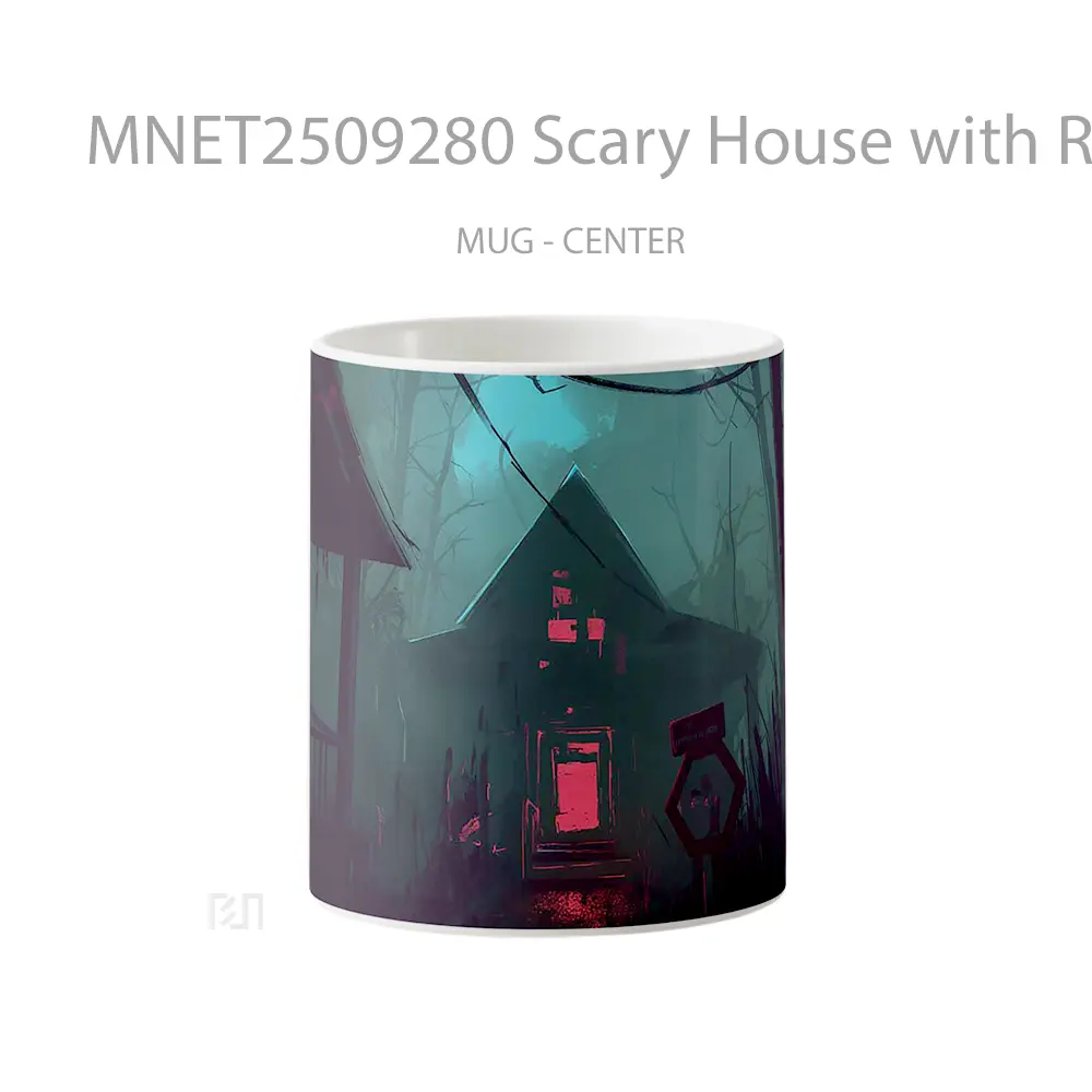 Scary House With Red Light Mug MNET2509280 - All-side / Desain