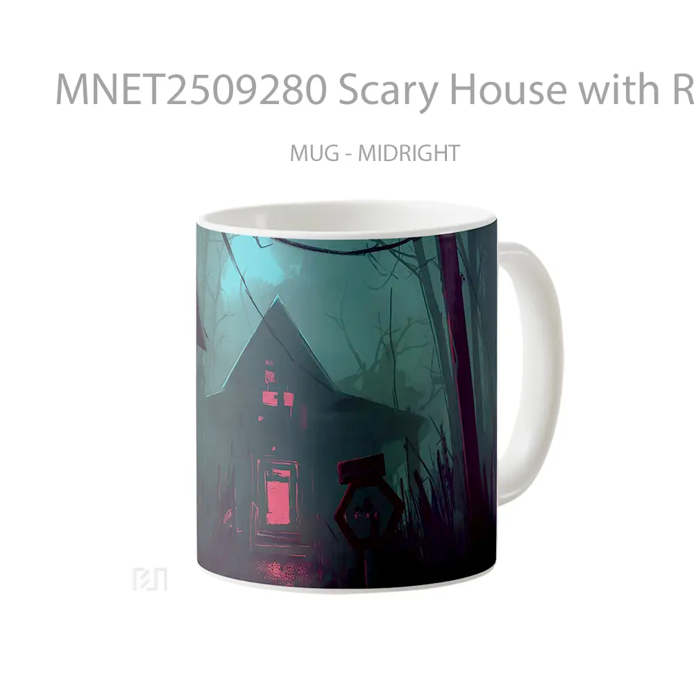 Scary House With Red Light Mug MNET2509280 - All-side / Desain