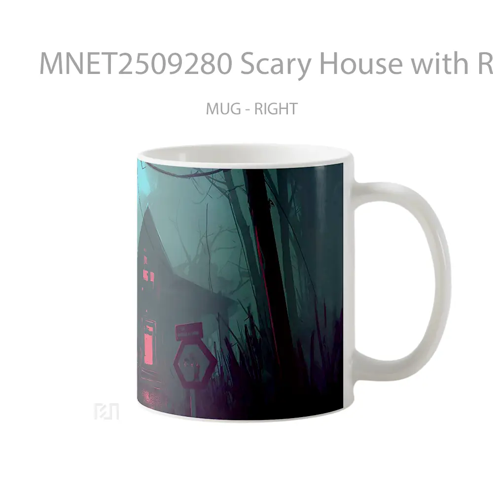 Scary House With Red Light Mug MNET2509280