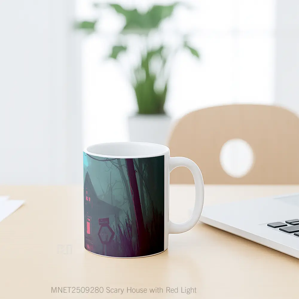 Scary House With Red Light Mug MNET2509280 - All-side / Desain