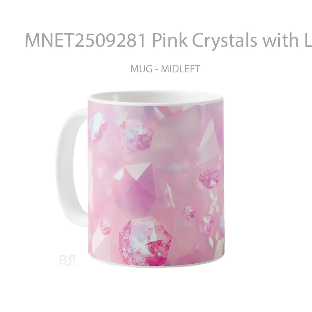 Pink Crystals With Light Shine Mug MNET2509281 - All-side / Desain