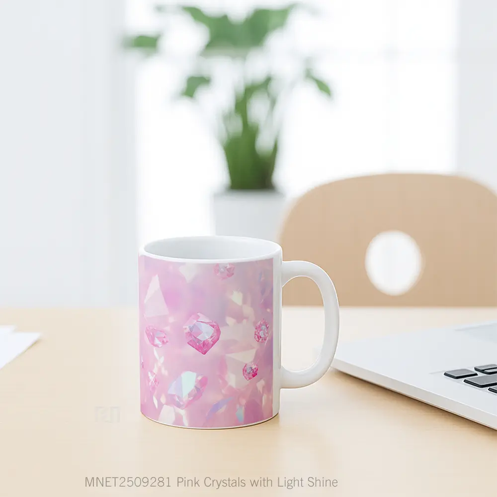 Pink Crystals With Light Shine Mug MNET2509281 - All-side / Desain