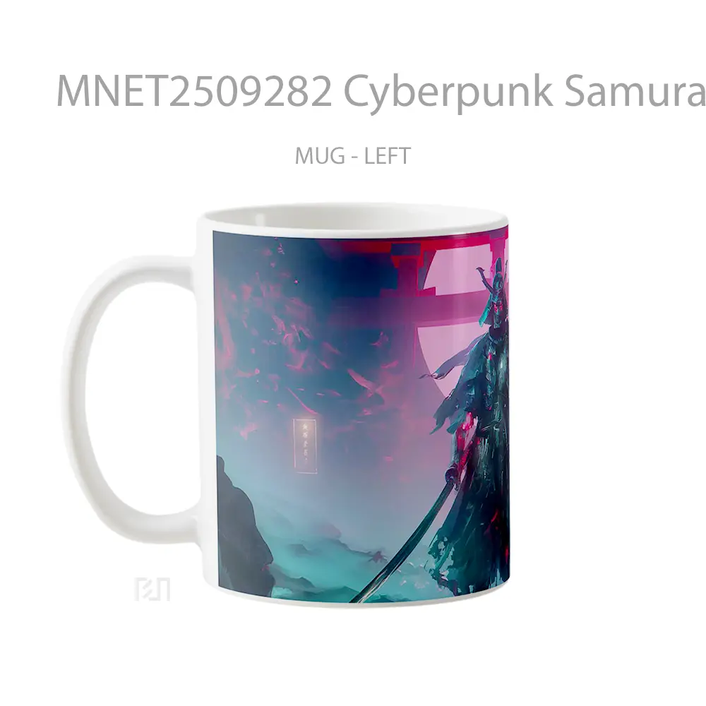 Cyberpunk Samurai With Two Swords Mug MNET2509282 - All-side / Desain