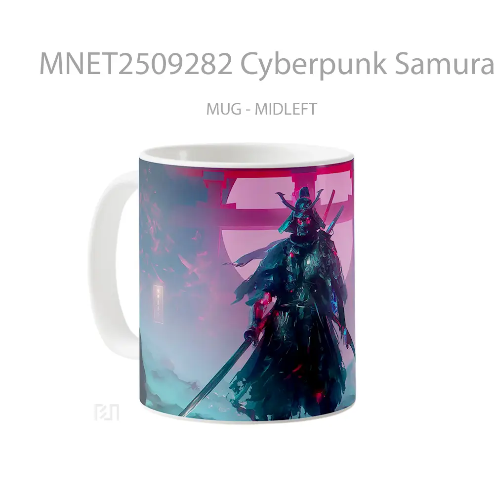 Cyberpunk Samurai With Two Swords Mug MNET2509282 - All-side / Desain