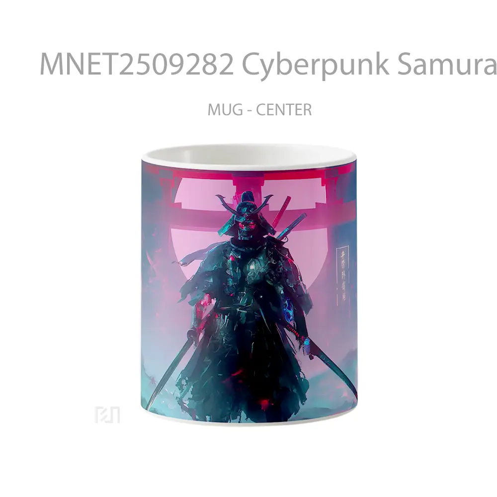 Cyberpunk Samurai With Two Swords Mug MNET2509282 - All-side / Desain