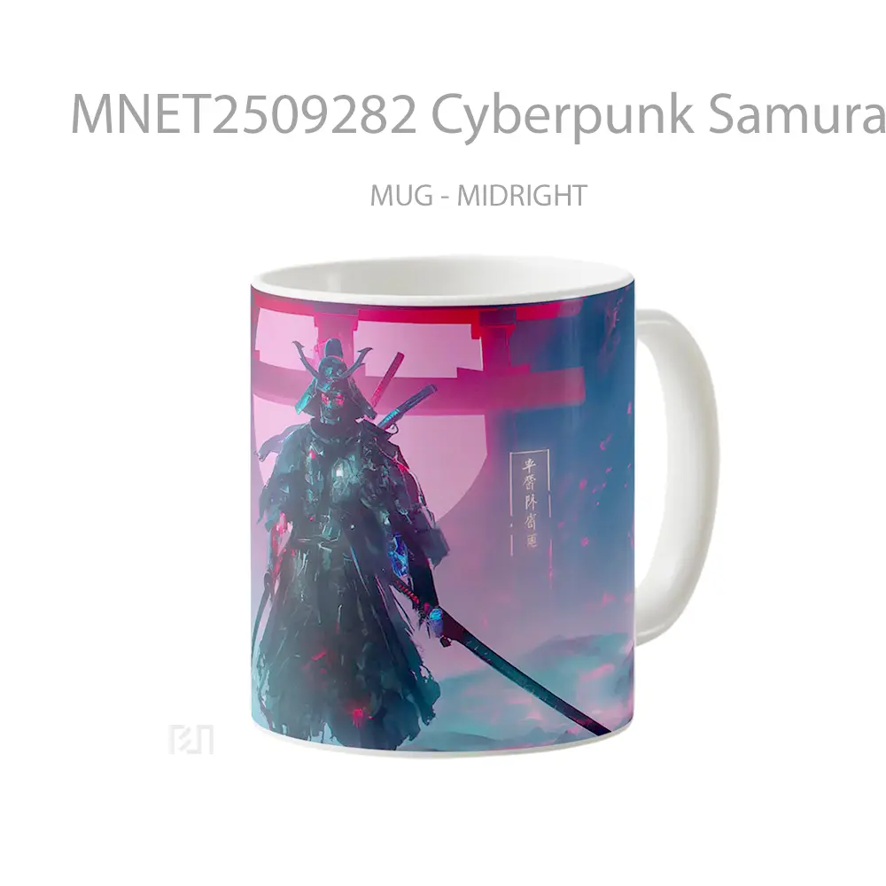 Cyberpunk Samurai With Two Swords Mug MNET2509282 - All-side / Desain