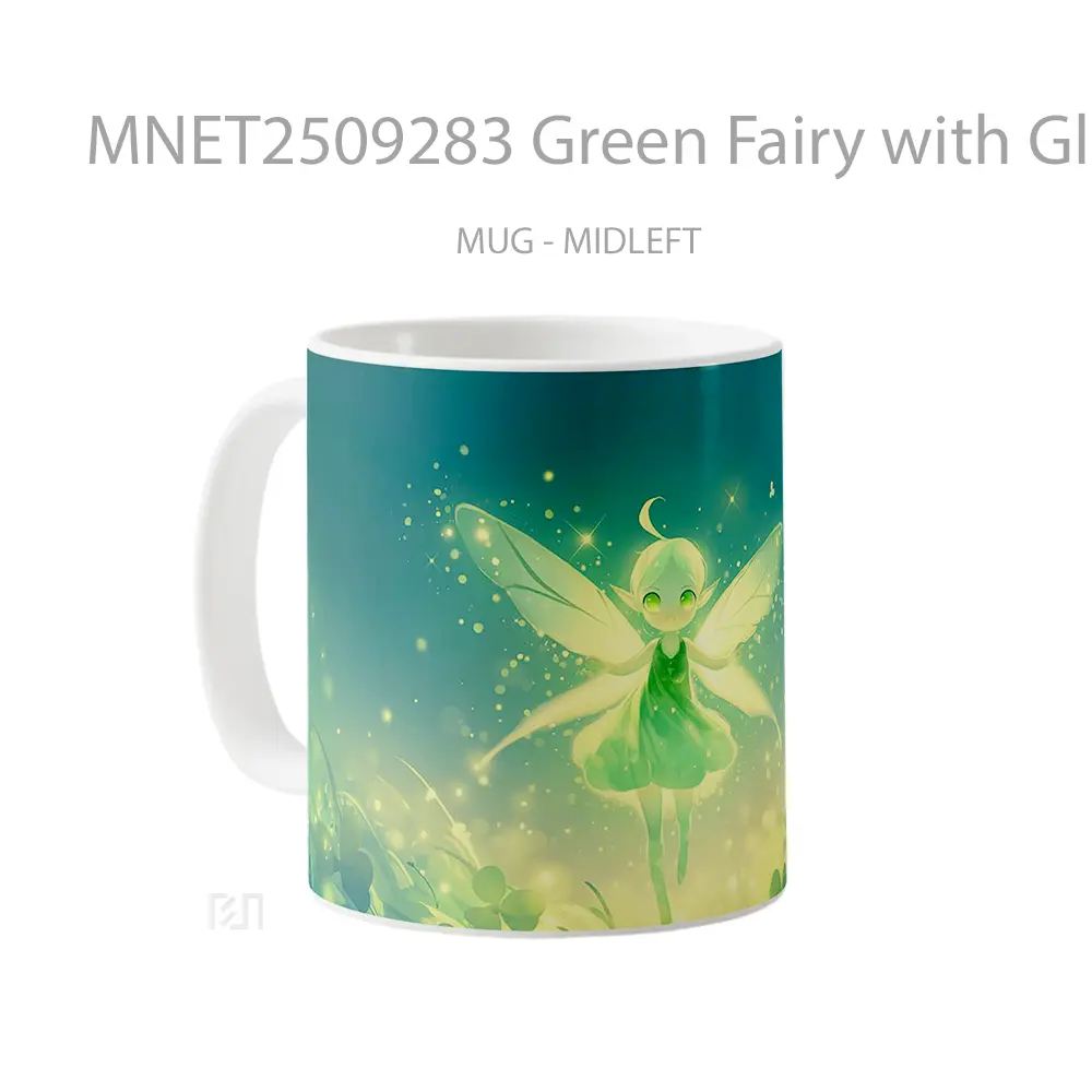 Green Fairy With Glowing Wings Mug MNET2509283 - All-side / Desain