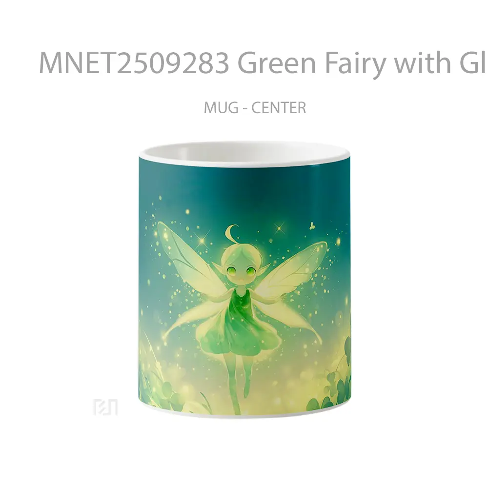 Green Fairy With Glowing Wings Mug MNET2509283 - All-side / Desain