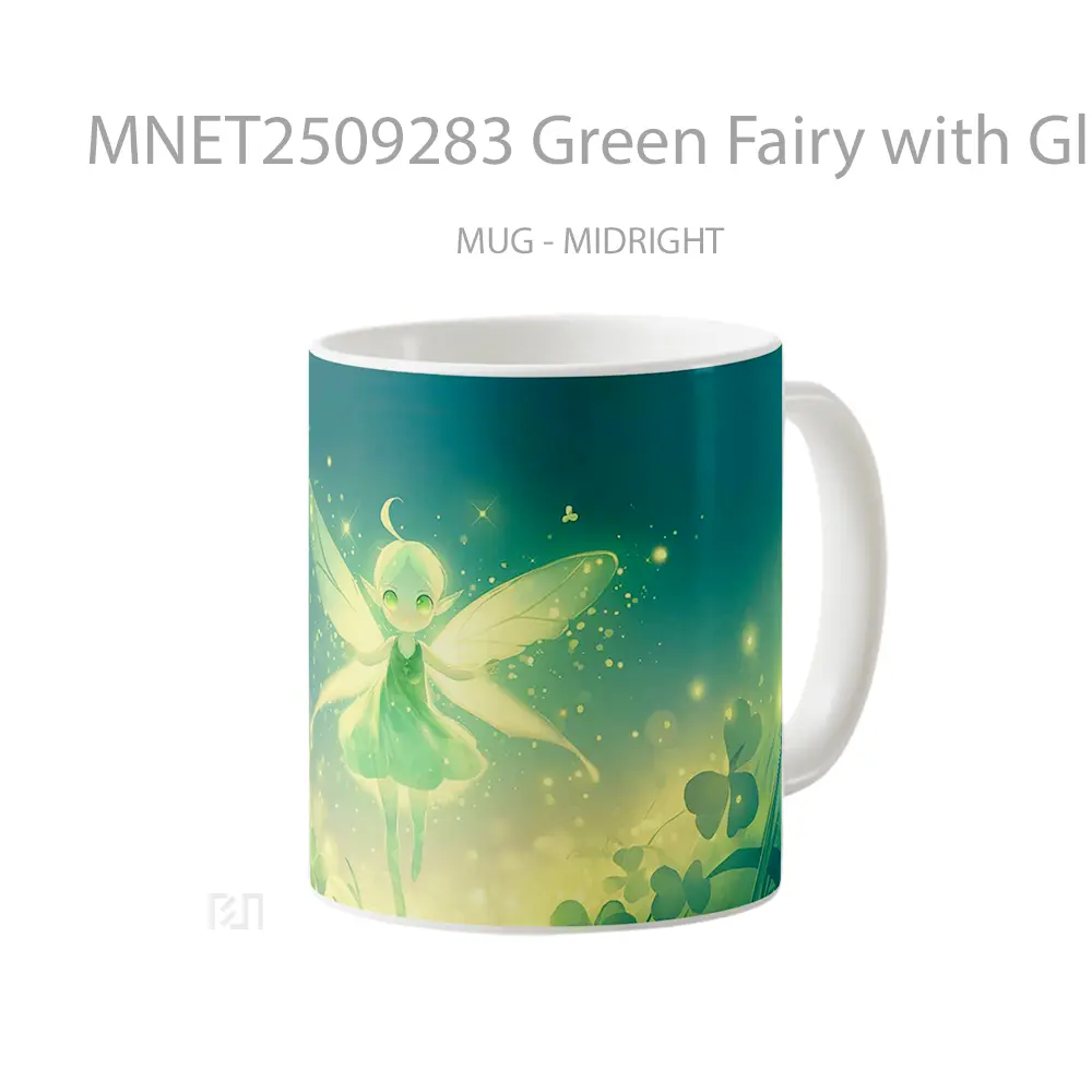 Green Fairy With Glowing Wings Mug MNET2509283 - All-side / Desain