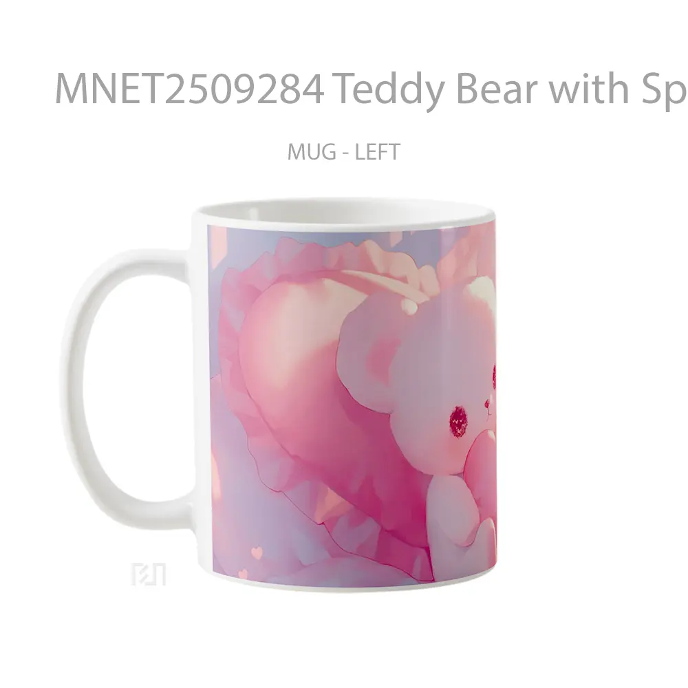 Teddy Bear With Sparkling Eyes Mug MNET2509284 - All-side / Desain