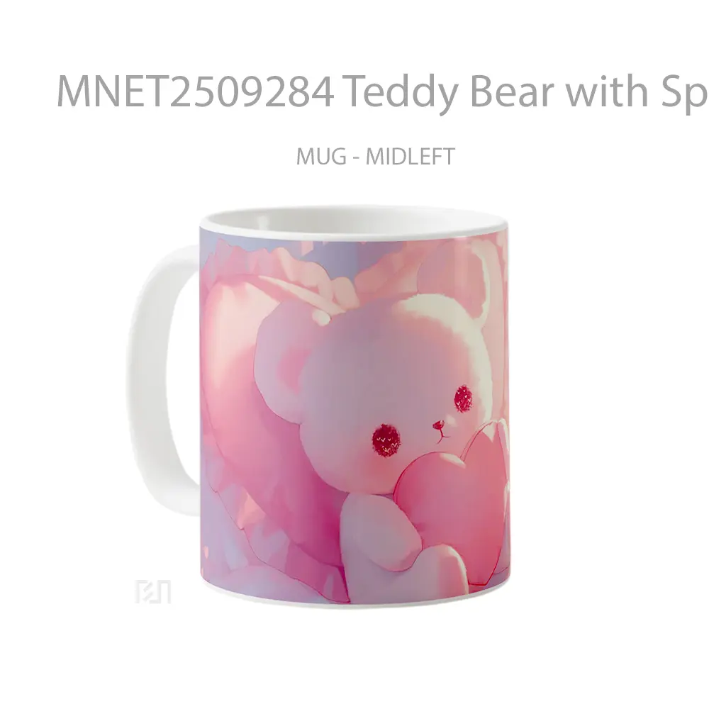 Teddy Bear With Sparkling Eyes Mug MNET2509284 - All-side / Desain