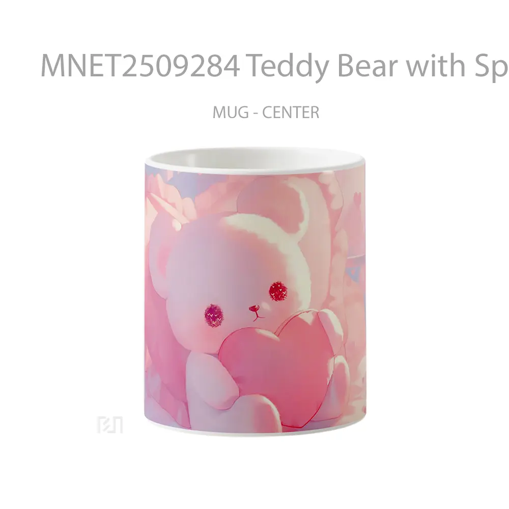 Teddy Bear With Sparkling Eyes Mug MNET2509284 - All-side / Desain