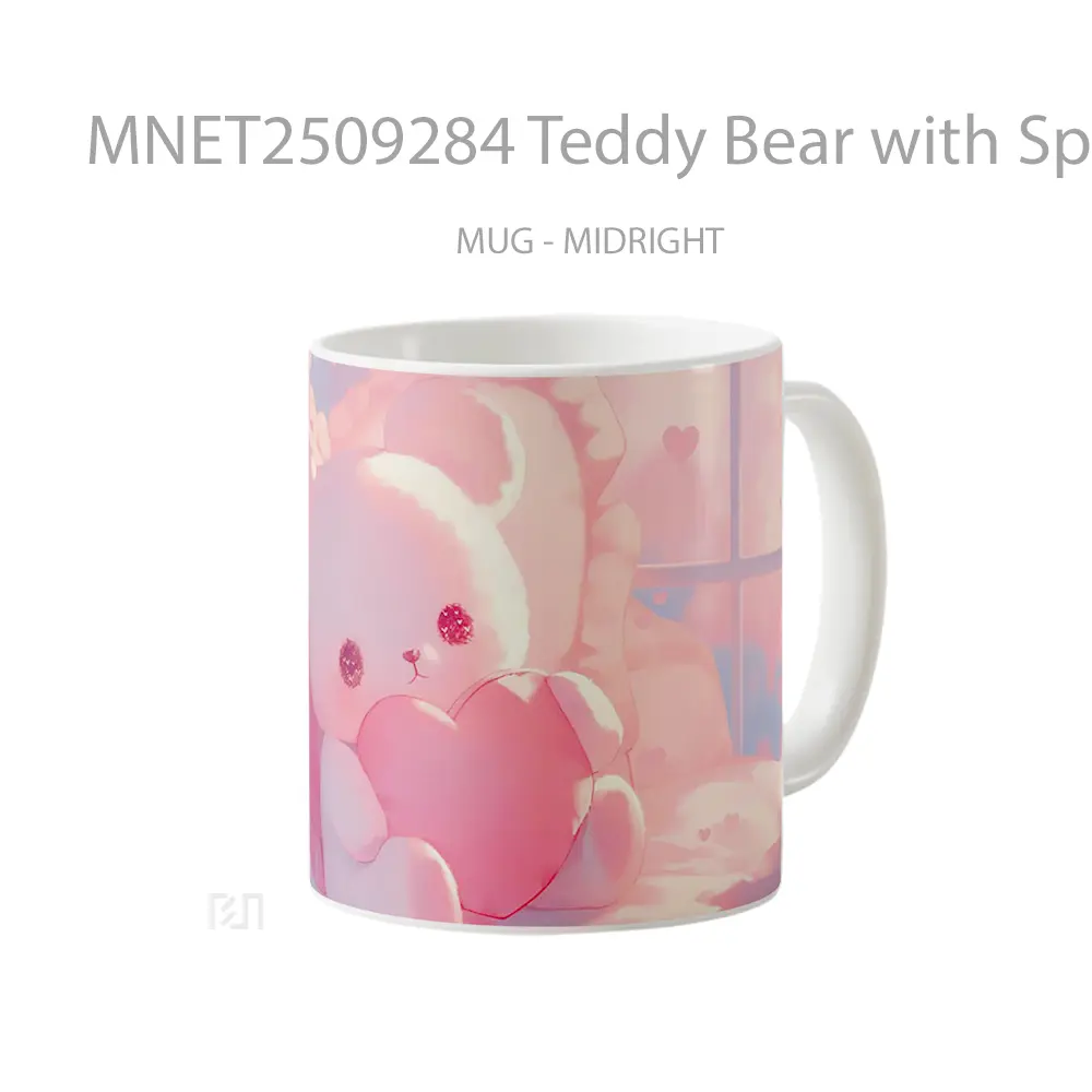 Teddy Bear With Sparkling Eyes Mug MNET2509284 - All-side / Desain
