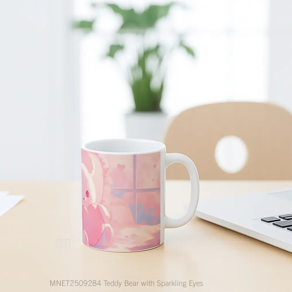 Teddy Bear With Sparkling Eyes Mug MNET2509284 - All-side / Desain