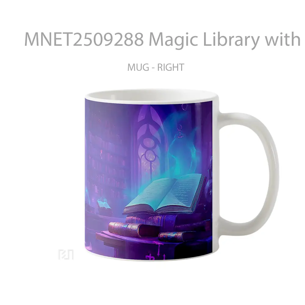 Magic Library With Glowing Books Mug MNET2509288