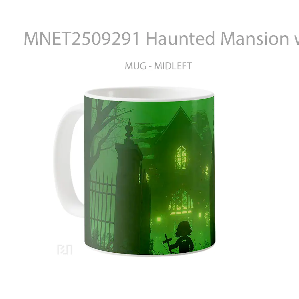 Haunted Mansion With Green Light Mug MNET2509291 - All-side / Desain