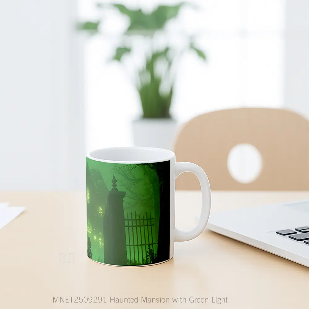 Haunted Mansion With Green Light Mug MNET2509291 - All-side / Desain