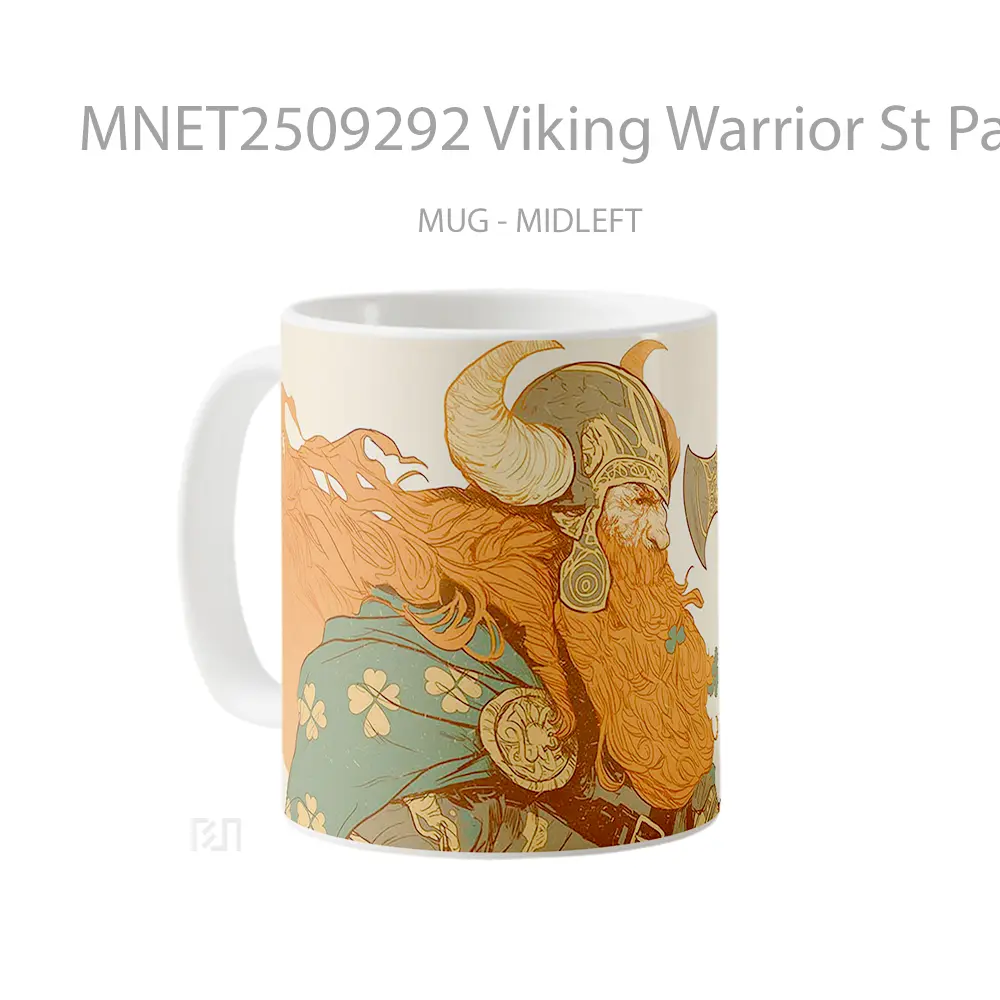 Viking Warrior St Patrick’S Day Mug MNET2509292 - All-side / Desain
