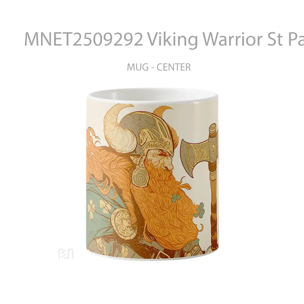 Viking Warrior St Patrick’S Day Mug MNET2509292 - All-side / Desain