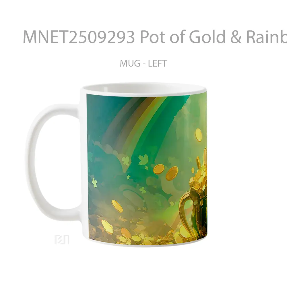 Pot Of Gold & Rainbow St Patrick’S Day Mug MNET2509293 - All-side / Desain