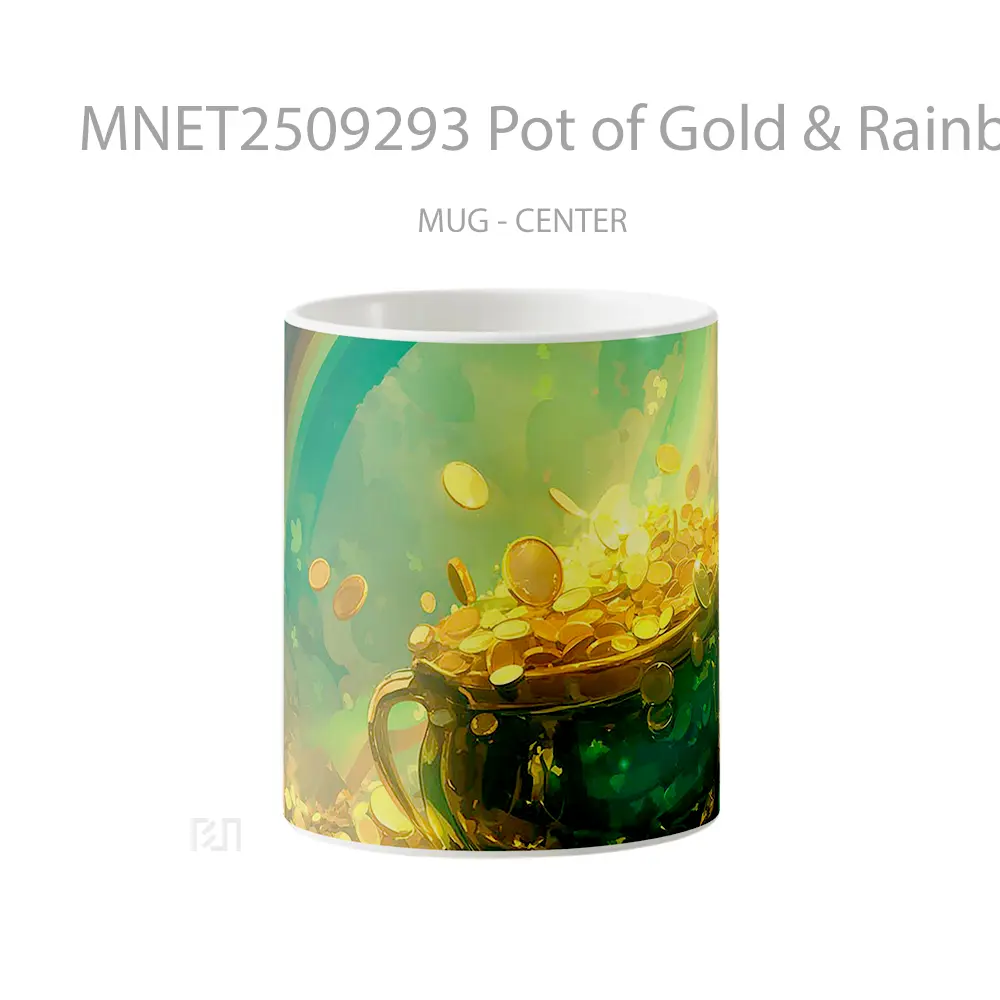 Pot Of Gold & Rainbow St Patrick’S Day Mug MNET2509293 - All-side / Desain