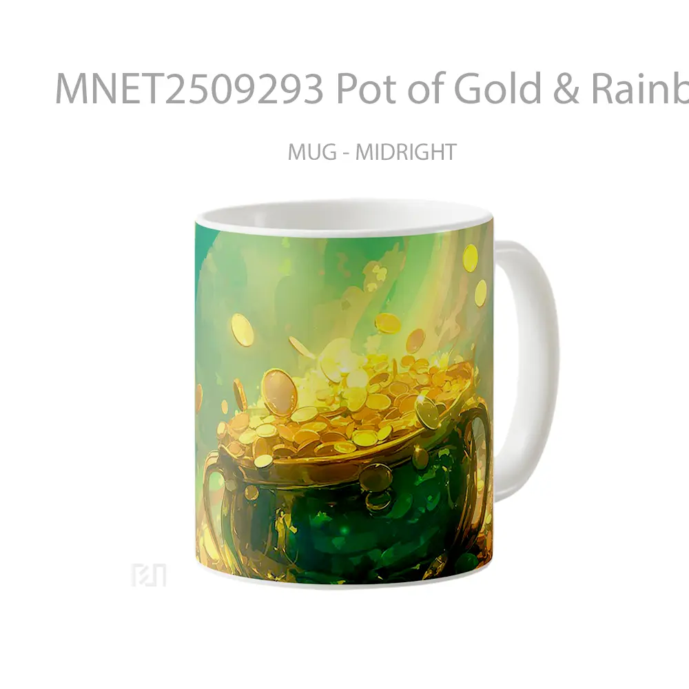 Pot Of Gold & Rainbow St Patrick’S Day Mug MNET2509293 - All-side / Desain