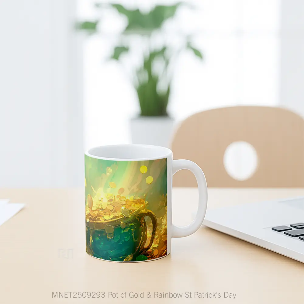 Pot Of Gold & Rainbow St Patrick’S Day Mug MNET2509293 - All-side / Desain
