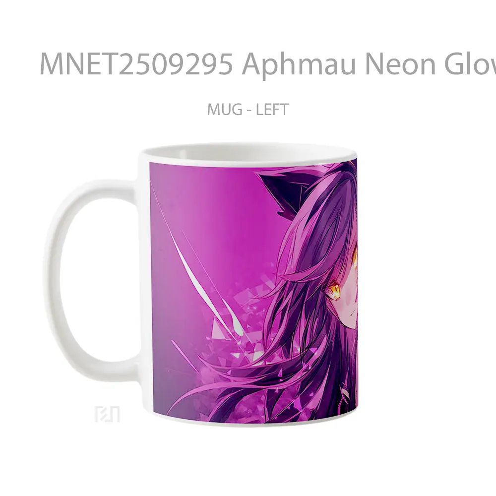Aphmau Neon Glow Catgirl Purple Mug MNET2509295 - All-side / Desain